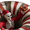 Spooky Living Room Decor 3D Halloween Rug, Bottomless Pit Illusion Quilted Look Floor Non-slip Balcony Covering Mat, Non-Slip Area Rug for Bedroom