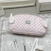 Polka Dot Print Pencil Case Shell Shape Pen Bag INS Stationery Storage Bag  Home Travel