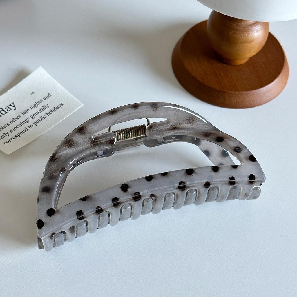 Элегантная корейская заколка-краб для волос в крупный горошек с шикарным модным дизайном для женщин