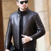 Sheepskin Jacket Men's Casual Stand Collar Thickened Leather Jacket Middle-aged Winter New Men's Clothing
