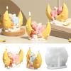 Moon Baby Figurine Silicone Molds for Candle Soap Chocolate Candy Cake Fondant Decoration Cement Gypsum Silicone Molds