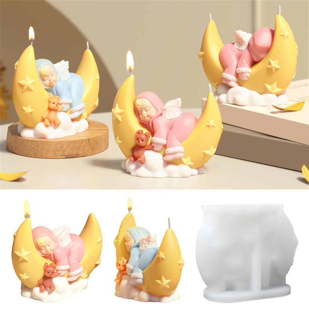 Фигурка ребенка Луны силиконовые формы для свечей мыла шоколада конфет торта помадки украшения цемента гипса силиконовые формы