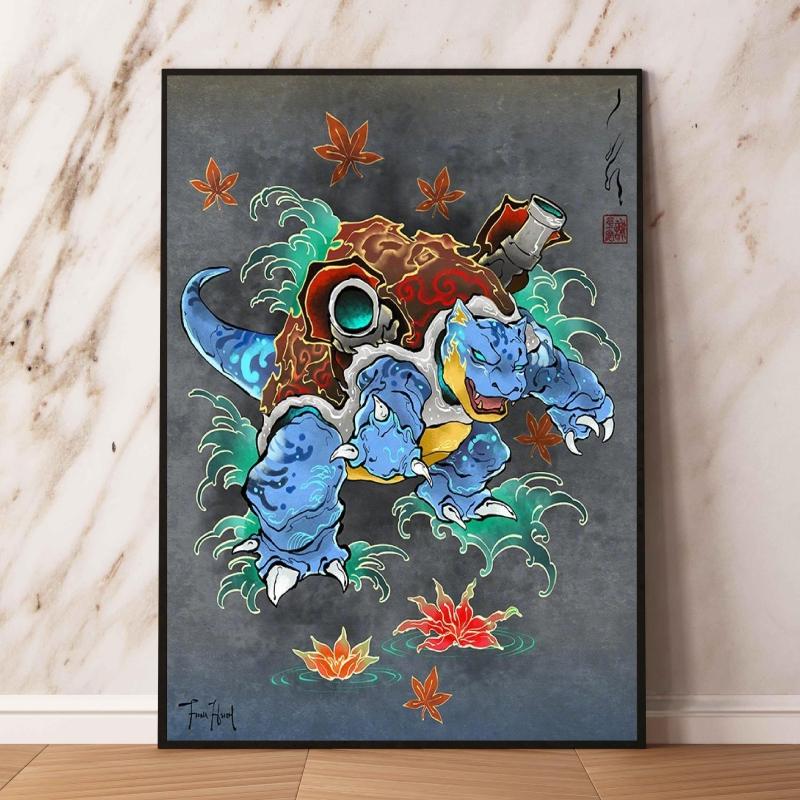 Lugia Ho-Oh Pokemon Unframed Canvas Painting Comic Themed Anime Wall Decor  Unique Collection Enhance Your Living Space