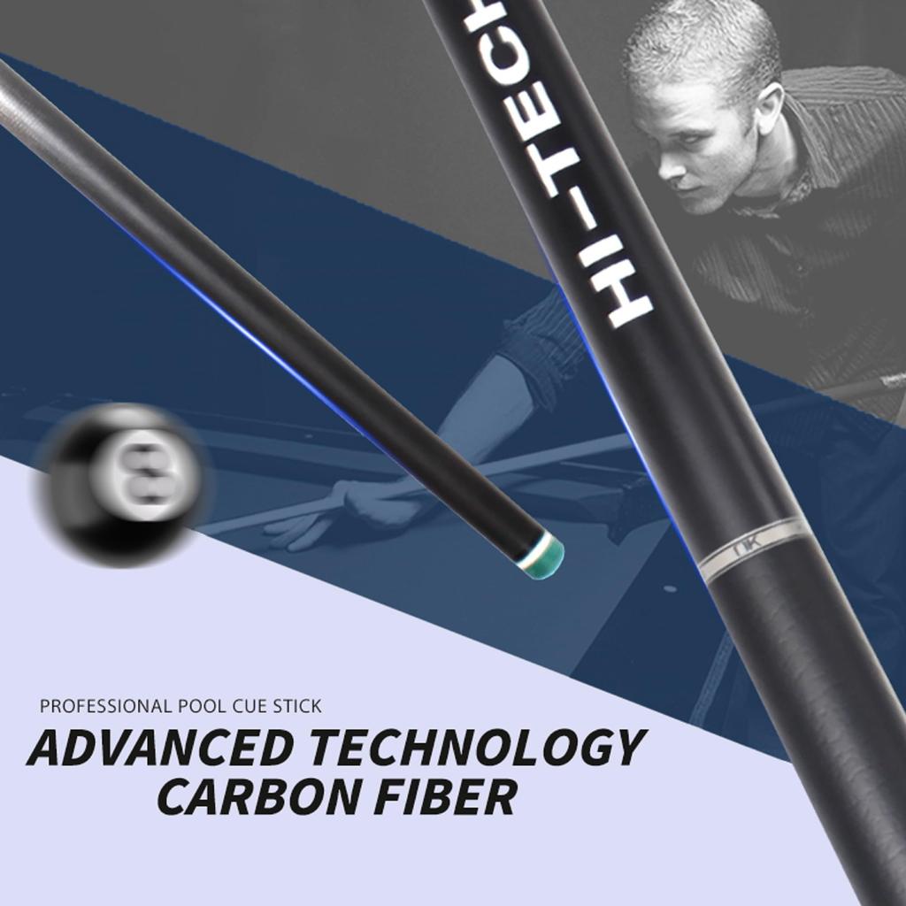 Кий для бильярда KHEALING из свиной кожи, карбоновый воротник из ПВХ, бакелитовый наконечник, углеродное волокно T 700, радиальный, 58 дюймов, принадлежности для бильярда, ручная работа, прямой, правильный, девятый