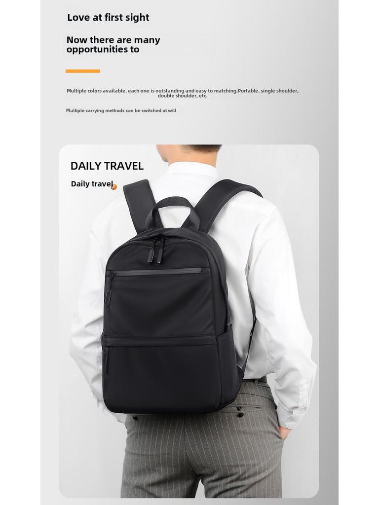Stylish 14-inch Backpack: Large Capacity for Commuting, School, or Daily Use - Unisex Design Suitable for Junior High Students.