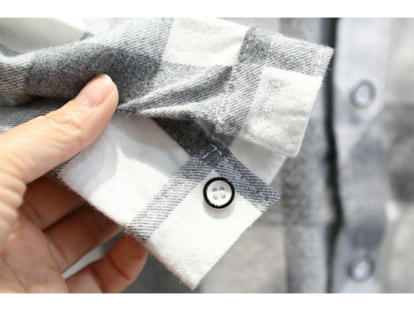 Рубашка в клетку с длинным рукавом для мальчиков — повседневный топ для младенцев и малышей на весну и осень 2023 г.