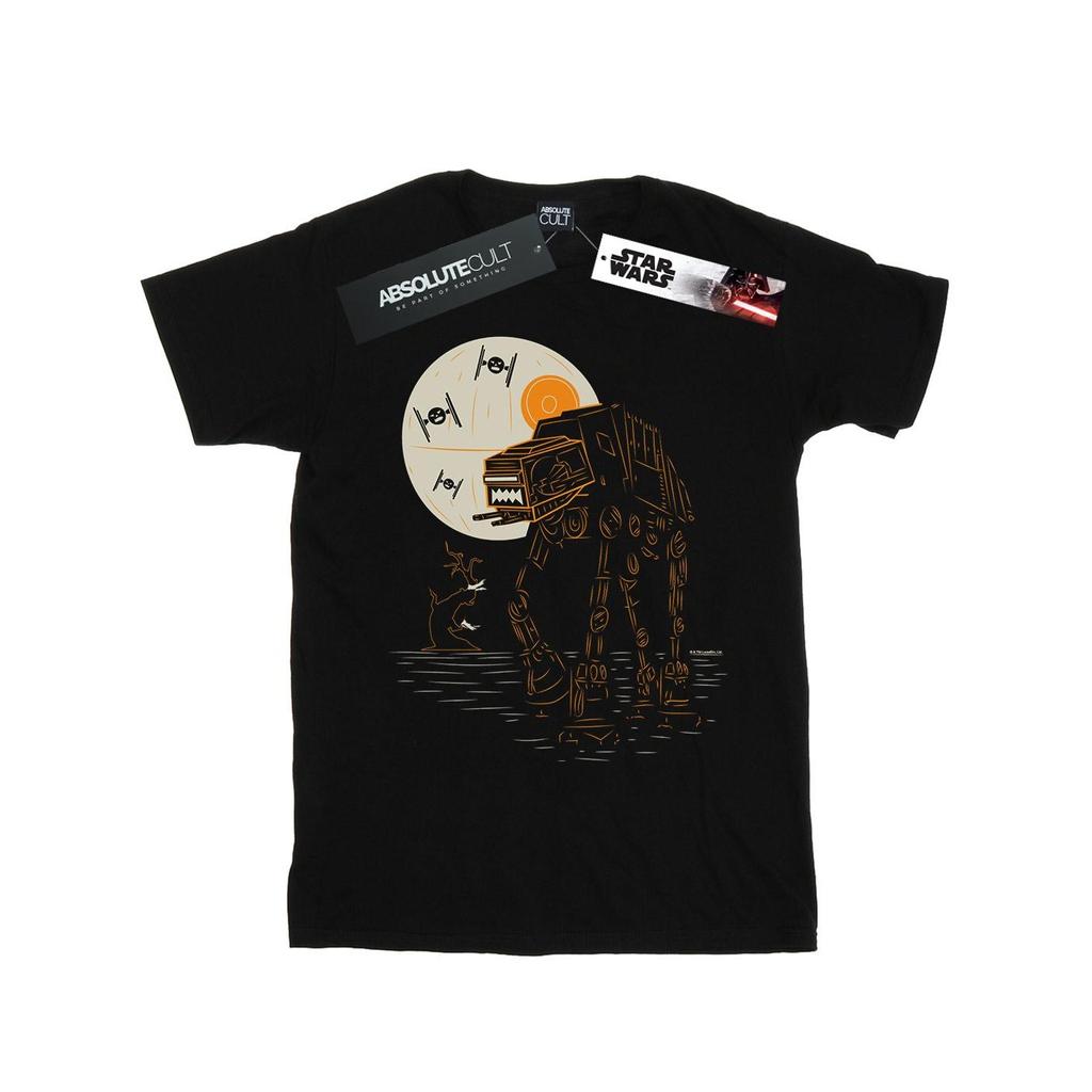 Star Wars Womens/Ladies Halloween AT AT Cotton Boyfriend T-Shirt