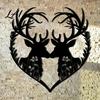 Decorative Accents for Bedroom Metal Deer Heart Wall Decoration Silhouette Couple Hanging Ornaments Animal Art Versatile Decor Study Sculpture