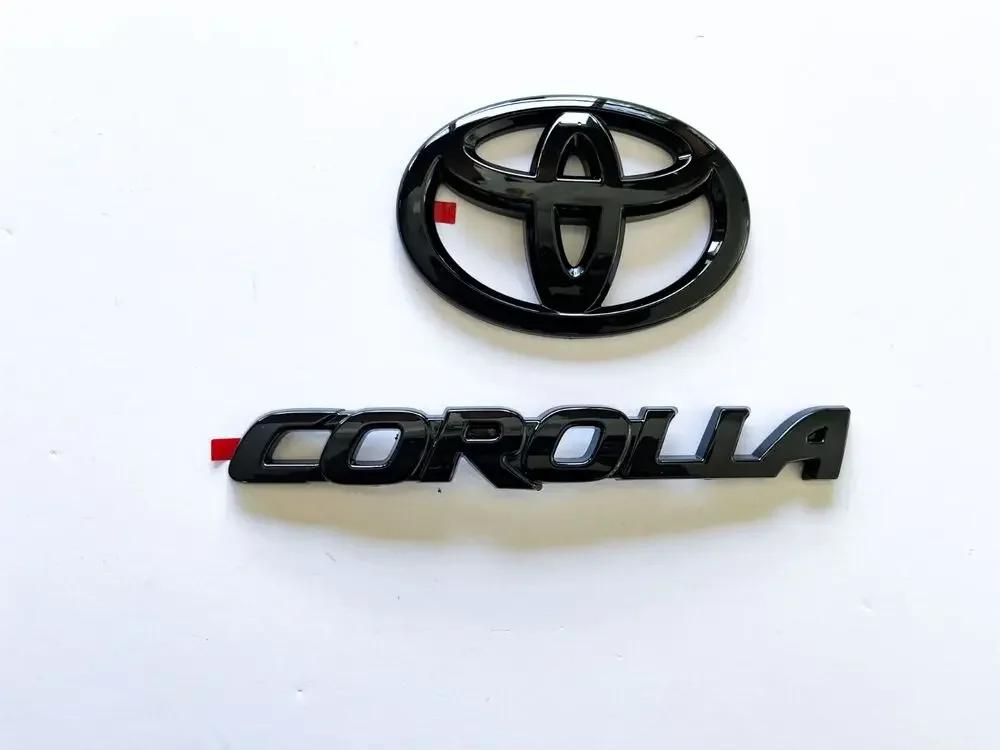ABS car logo Glossy Black Overlay EMBLEM Fit 2020-2024 for Toyota COROLLA SEDAN SE LE PT948 FIT SEDAN ONLY trunk car accessory