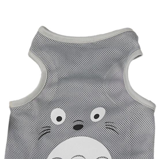 Pet Clothes Super Soft Decorative Polyester Puppy Cartoon Print Ultra-Thin Vest Apparel for Outdoor