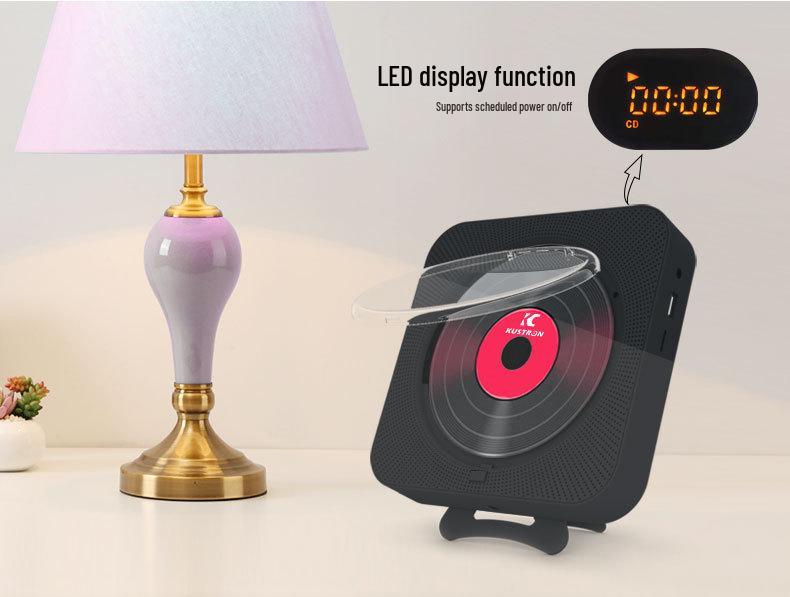 Настенный Bluetooth CD-динамик и музыкальный проигрыватель с крышкой - репитер для раннего обучения и радио MP3-плеер