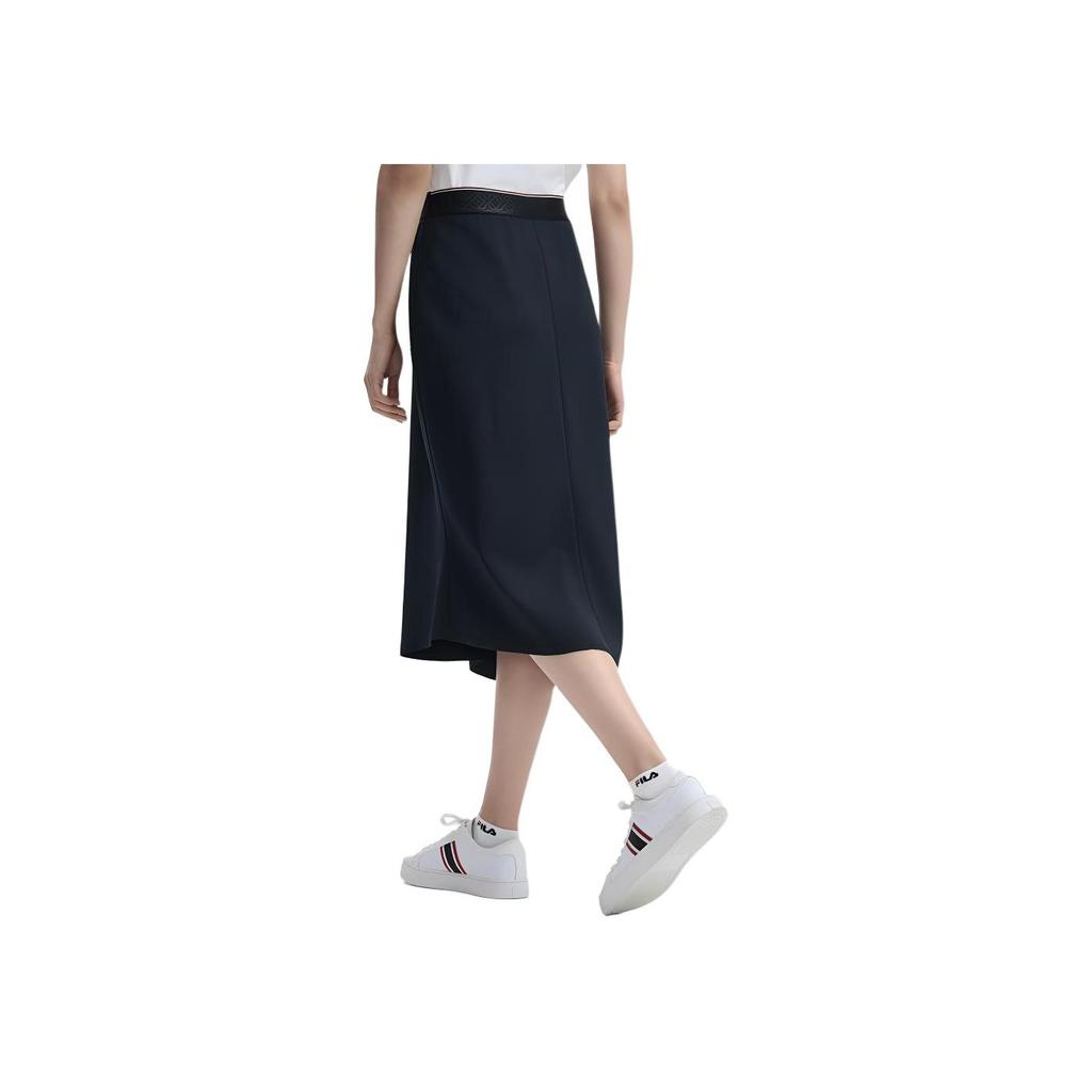 Fila Irregular Solid Color Casual Long Skirt Women Skirts Legendary-Blue F11W431306F-NV