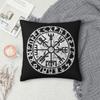 Вегвизир, Символ, Руны Футарка, Компас викингов Наволочка для квадратной подушки Чехол для подушки Наволочка Декоративная наволочка для дома Спальни