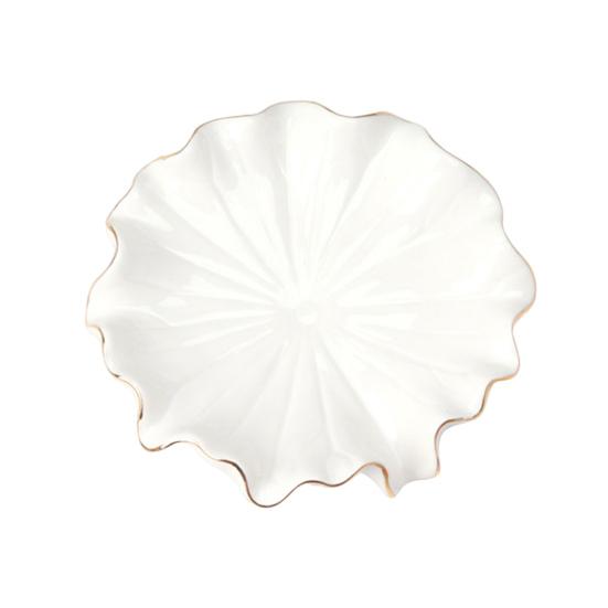 Мыльница Компактная, легко моющаяся Керамика в скандинавском стиле Мыльница в форме листа лотоса Полка для ежедневного использования