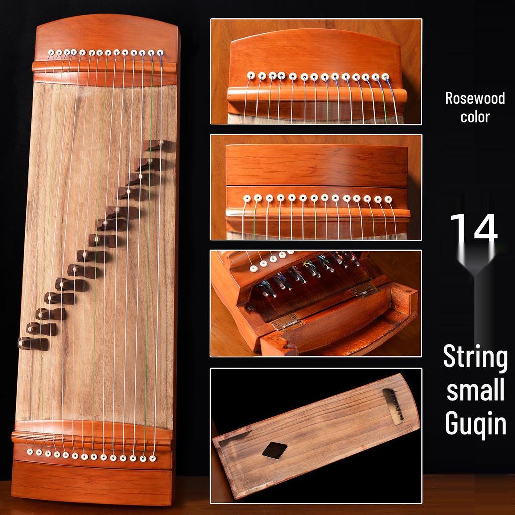 Портативный мини-гучжэн на 14 струн для детей – 70 см, инструмент для начинающих
