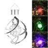 Солнечный светодиодный RGB ветряной колокольчик и вращающийся светильник