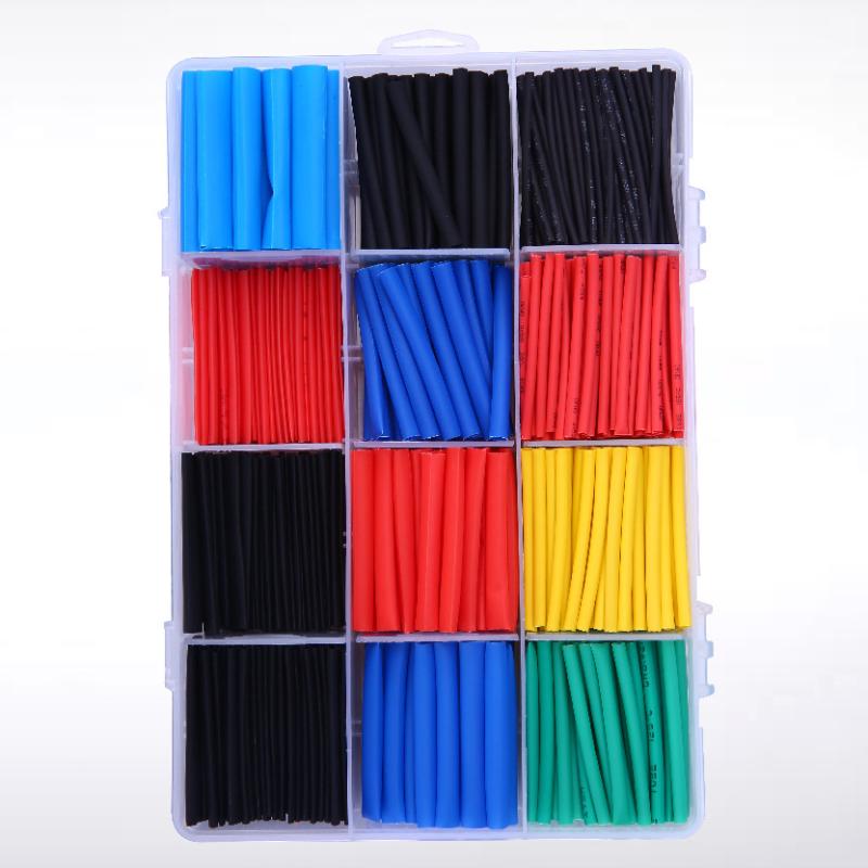 Heat Shrink Tube Set For Wire Cable Insulation Protection Assorted Colors And Black Sizes With Storage Box Diy Electrical Repair