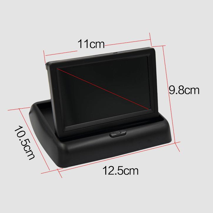 1 Set 4.3-inch Car LCD Folding Display High-Definition Digital Reversing Image