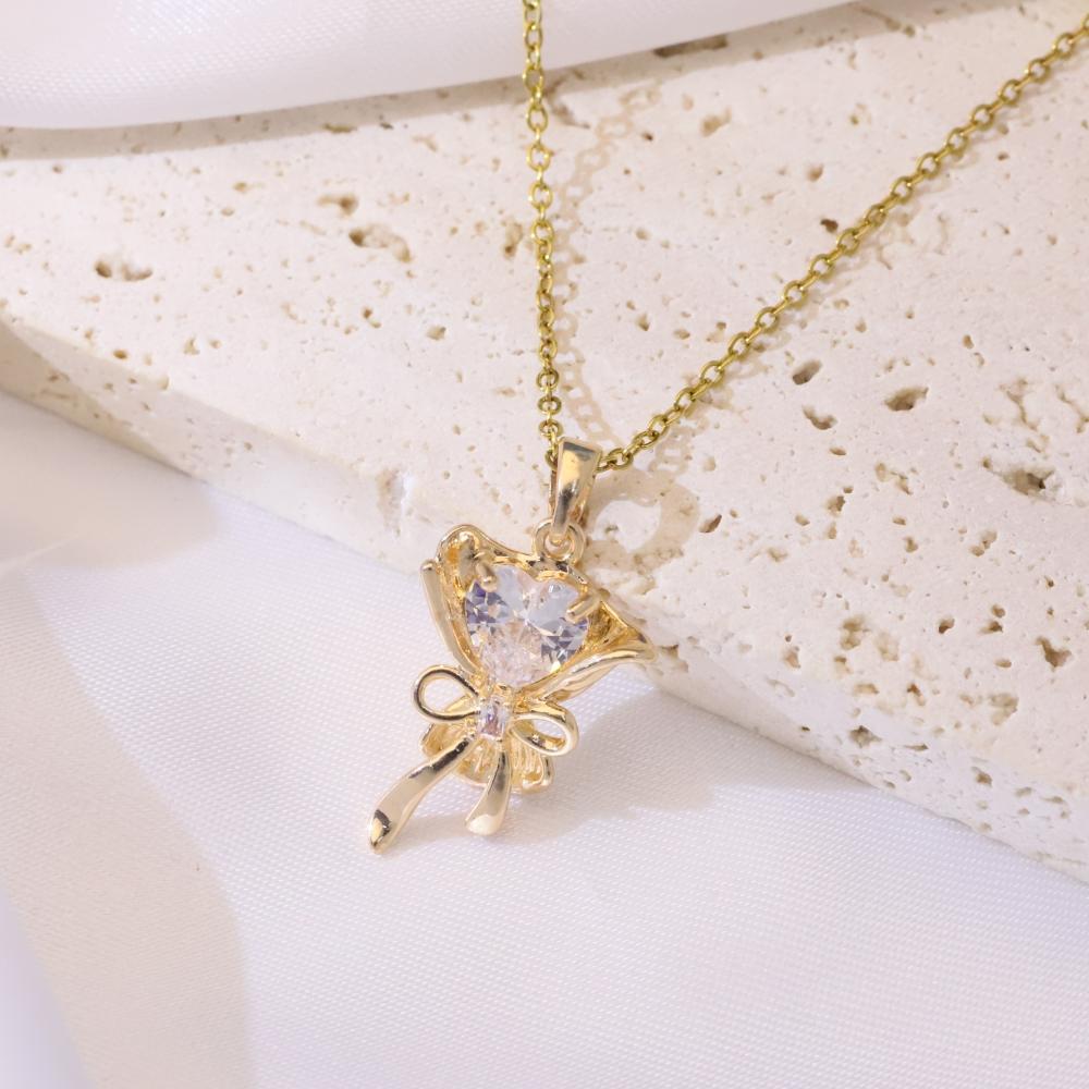 Модные подвески-букеты для женщин, ожерелья с цирконием, аксессуары для свадебной вечеринки