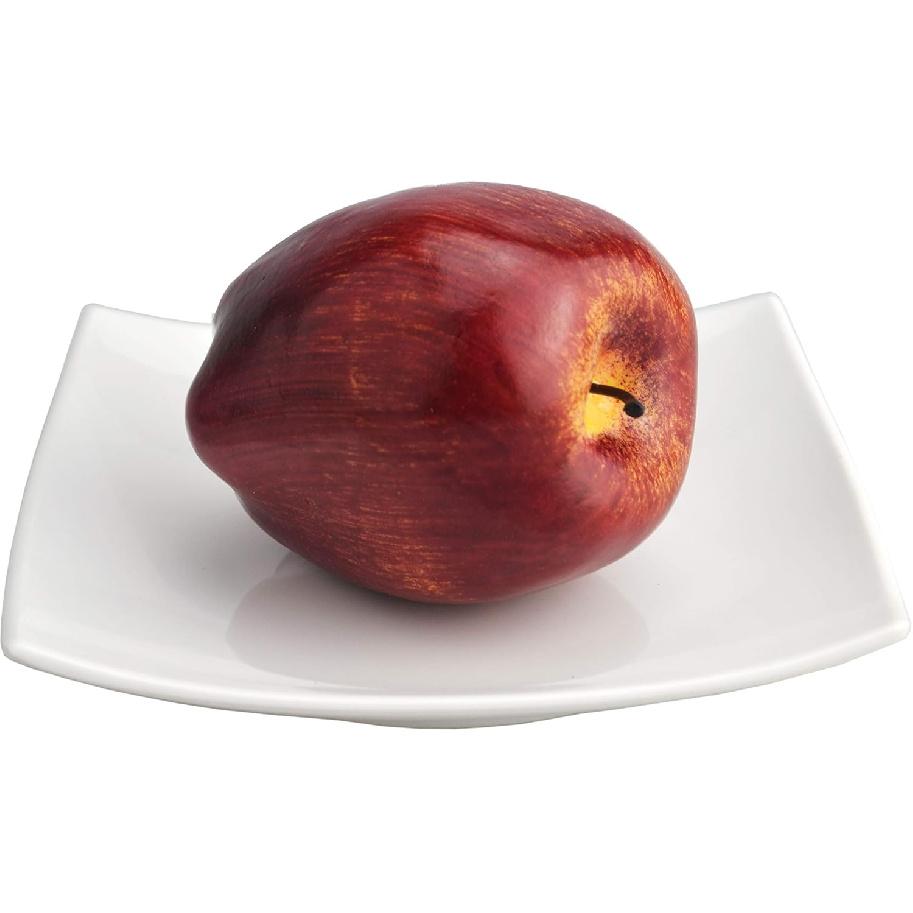 JEDFORE Fake Dark Red Apple Simulation Artificial Lifelike Plastic Red Delicious Apples Set Fake Fruit for Home House Kitchen Wedding Party