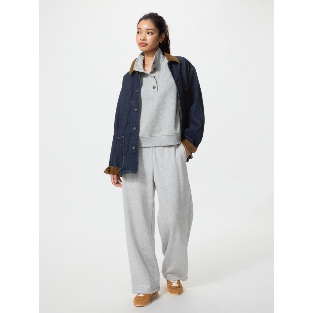 Uniqlo Япония Теплые Боа Свитшот Широкие Брюки