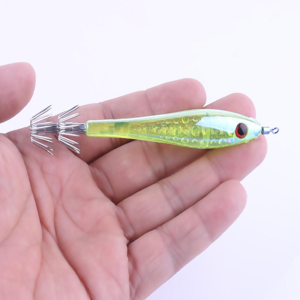 5PCS/LOT Shrimp Squid Jigs Jigging Squid Hook 9.5CM 6g Trout Lure Luminous Shrimp Squid Lure