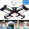 1/2/3PCS 12 Adjustable Panels LED Garage Lights E26/E27 Ceiling Lighting 75W Deformable LED Night Light for Workshop Warehouse