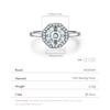 MODIAN 925 Sterling Silver Exquisite Octagon Rings Elegant Halo Emerald Cut Finger Rings For Women Dating Fine Jewelry Gifts
