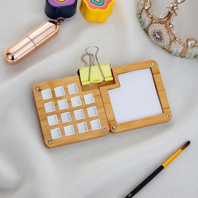 Portable Travel Handmade Watercolor Paint Palette Tray Box Empty Box