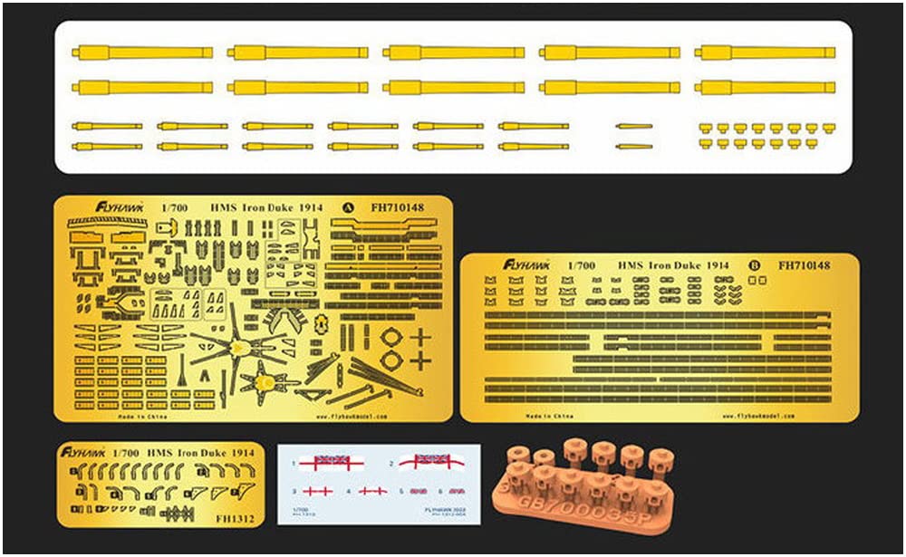Flyhawk Models Королевский флот HMS Iron Duke 1914 Делюкс издание Пластиковая модель FLYFH1312S 1/700