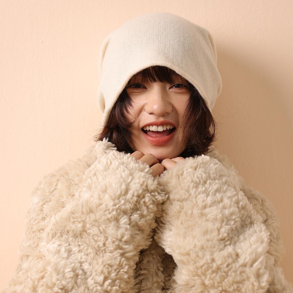 Осень и зима новый 0% шерстяной полосатый вязаный колпак шапка-бини женская модная универсальная теплая шапка