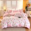 Flower Botanical Duvet Cover Set 3pcs Floral Bedding Set for Kids and Adults Comforter Covers Pillowcases, Washable Home Textil