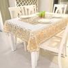 European Style PVC Gilded Table Mat Waterproof Scald Resistant Rectangular Dining Table Cloth Unwashed Plastic Coffee Table Case
