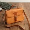 Retro Genuine Leather Women Messenger Bag Simple Solid Color Natural Soft Cowhide Versatile Shoulder & Crossbody Bags