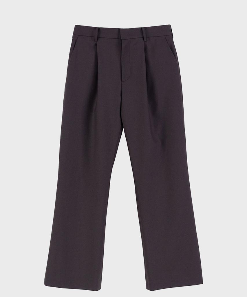 PREF Brown Flared Tropical Wool Trouser