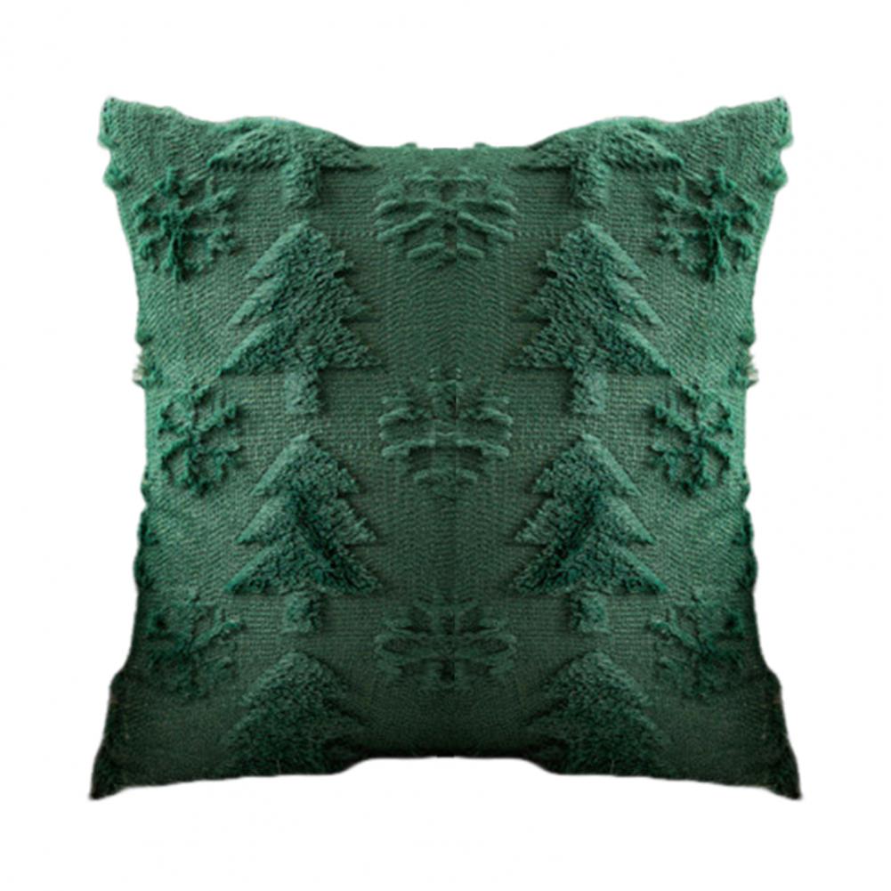 Christmas Pillow Cover 18x18 Holiday Throw Pillowcase Festive Christmas Plush Pillow Cover for Sofa Bedroom Room Decor