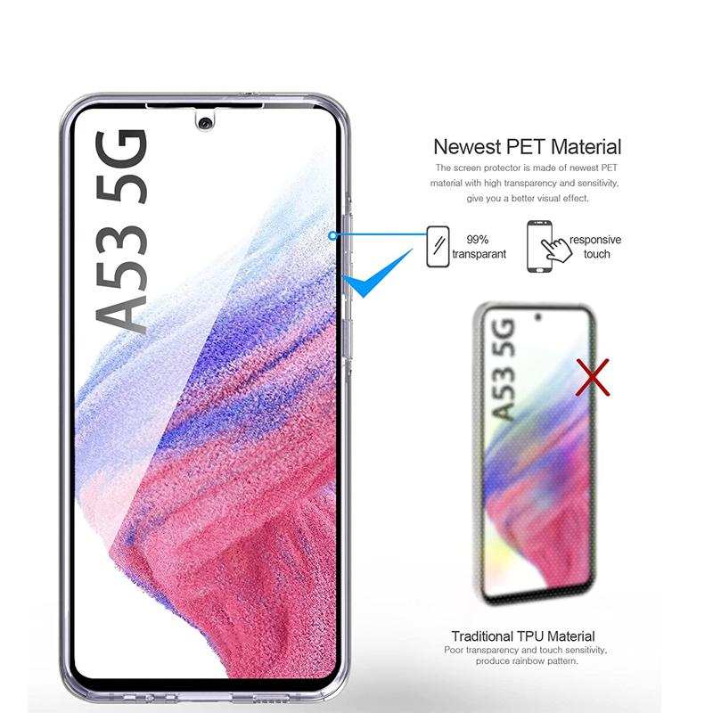 Прозрачный чехол для защиты всего тела на 360 градусов для Samsung Galaxy A53 A33 A73 A22 A13 A32 A52 A12 A51 S21 Plus S22 Ультра прозрачный силиконовый двусторонний чехол