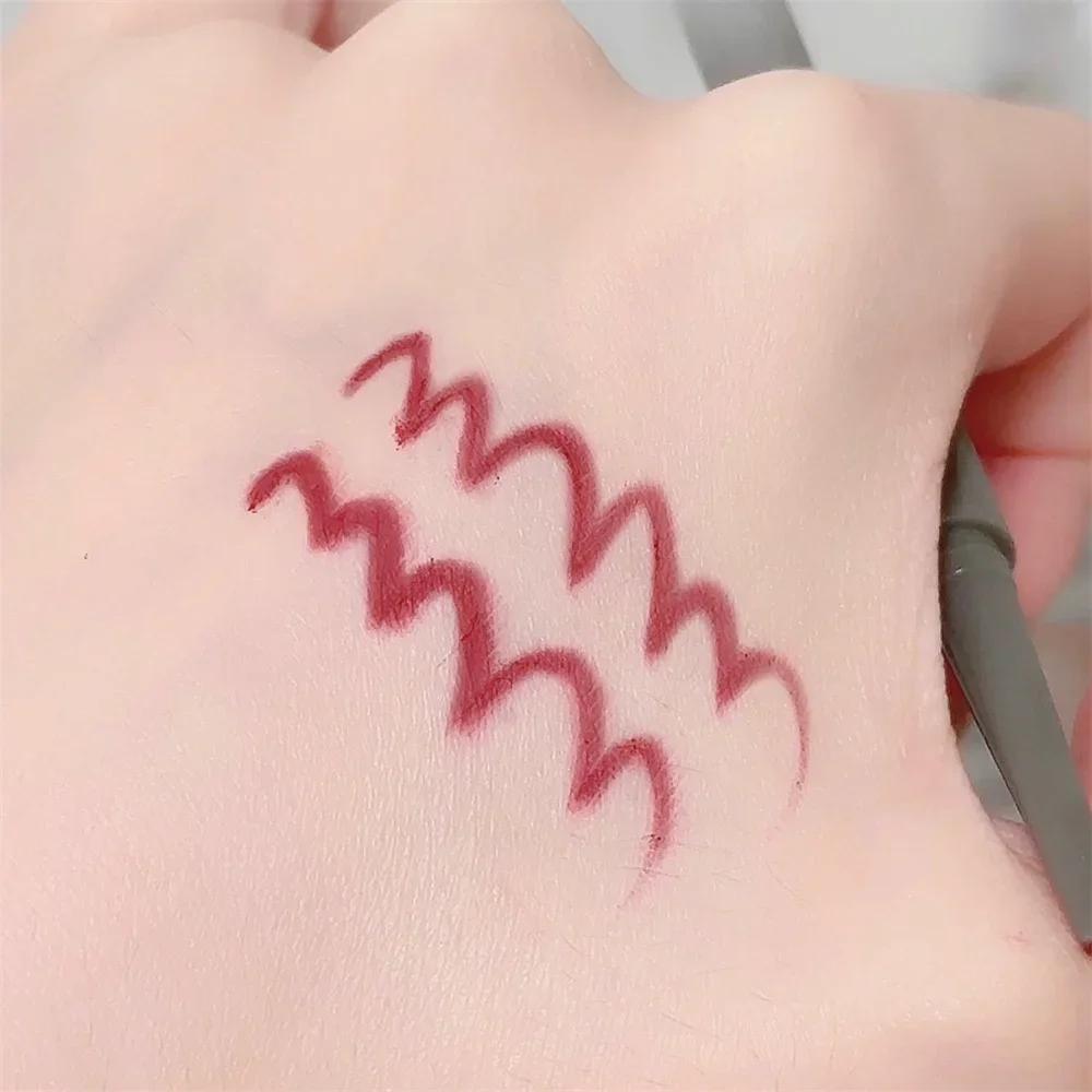 Сексуальный Rose Red Карандаш для подводки глаз Натуральный Матовый Винно-красный Подводка для нижнего века Легко наносится Водостойкий Макияж глаз Косметика 1 шт.