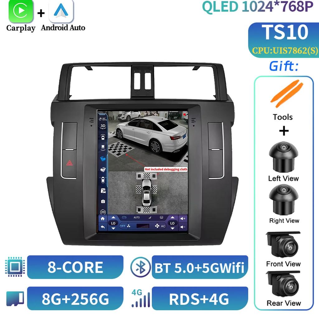 9,7 дюйма для Toyota Prado 2014-2016 Android Auto Radio Car Radio Multimedia GPS Carplay Multimedia Navigation Screen Stereo GPS