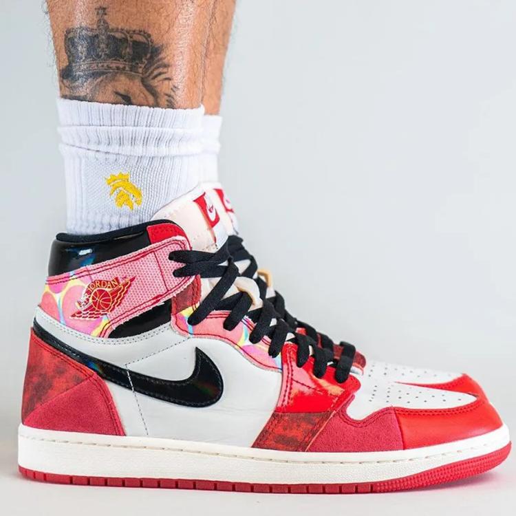 Marvel X Air Jordan 1 Retro High OG PS Next Chapter Kids Sneakers Red University-Red Black DV1749-601