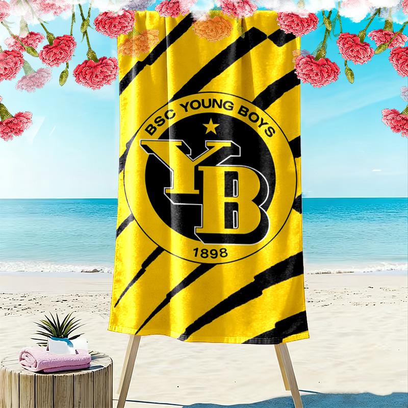 Пляжное полотенце с принтом BSC Young Boys, большое, мягкое, быстросохнущее, для пляжа, кемпинга, плавания