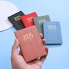 A7 Thick Paper Notebook Faux Leather Cover No Ink Bleeding 2025 Planner Ink-resistant Paper Planner