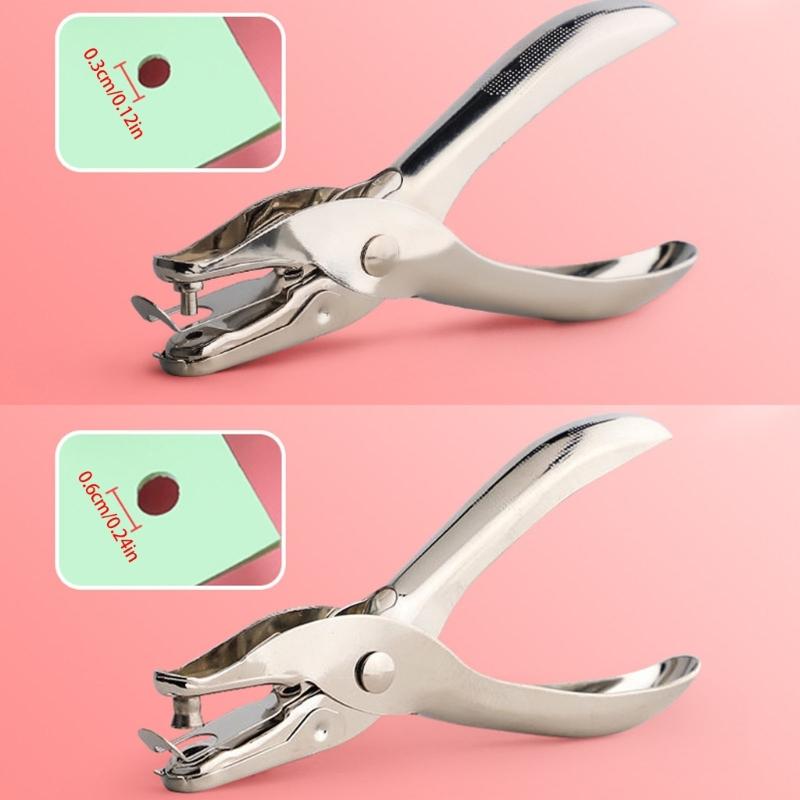 Single Hole Puncher Loose Leaf Binder Rings Small Metal Office Book Rings Single Hole Puncher for Index Cards Scrapbooks