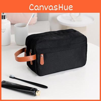 Двухслойная дорожная косметичка для мужчин, деловая, портативная, для хранения туалетных принадлежностей, влагостойкая, большой вместимости, оптом