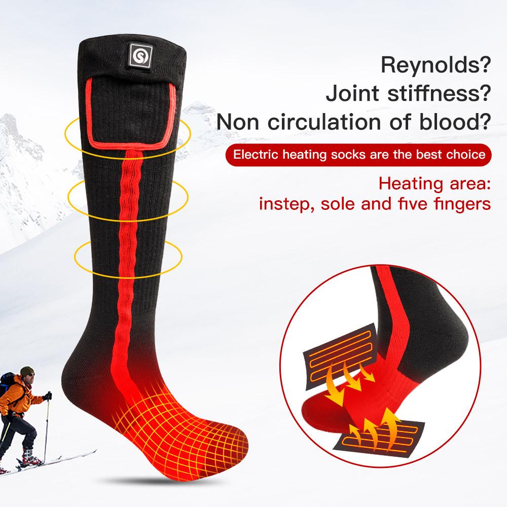 Brand Winter Heated Socks Rechargeable Heating Socks 2200 mAh Heated Socks Warmth Outdoor Heated Boots Snowmobile Winter Skiing