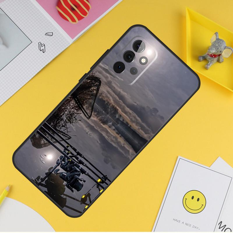 Carp Fish Fishing Rod Case For Samsung Galaxy A55 A35 A25 A15 A51 A71 A12 A32 A52 A13 A33 A53 A14 A34 A54 Coque