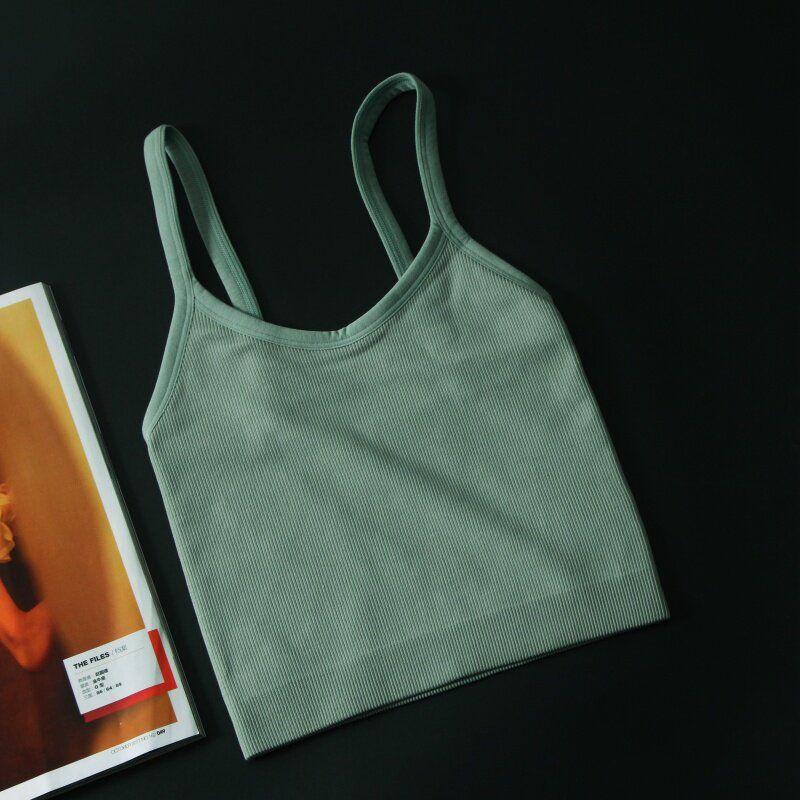 European and American Single without Chest Pad Sports Intimates Double-Layer Quick-Drying Parallel Strap Fitness Yoga Vest Breathable Vest