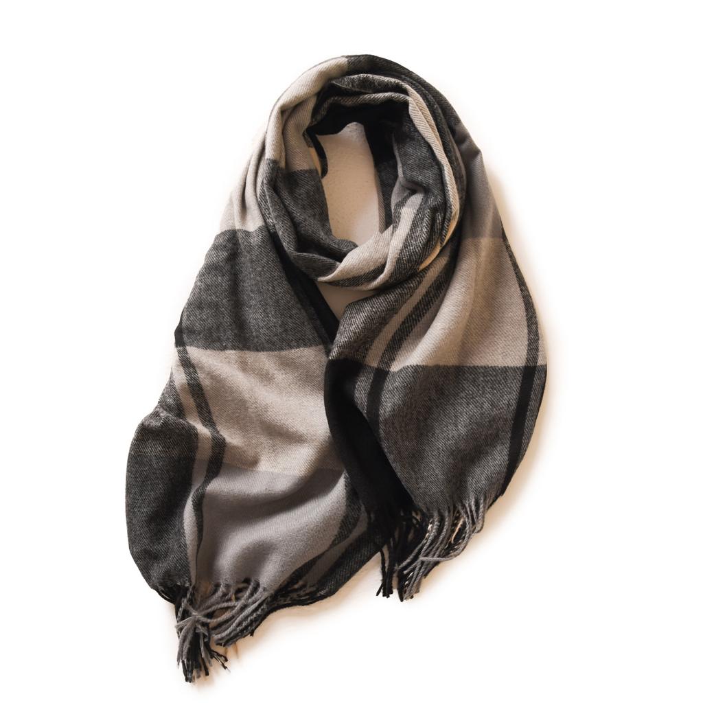 Deqing Siyue Plaid Cashmere Scarf Winter Scarf Women'S Shawl Thickened Warm Fringed Scarf
