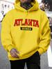 Atlanta Feorgia Atlanta Feorgia Printing Мужская толстовка Harajuku Casual Hoody Модная свободная толстовка с капюшоном Винтажные флисовые топы
