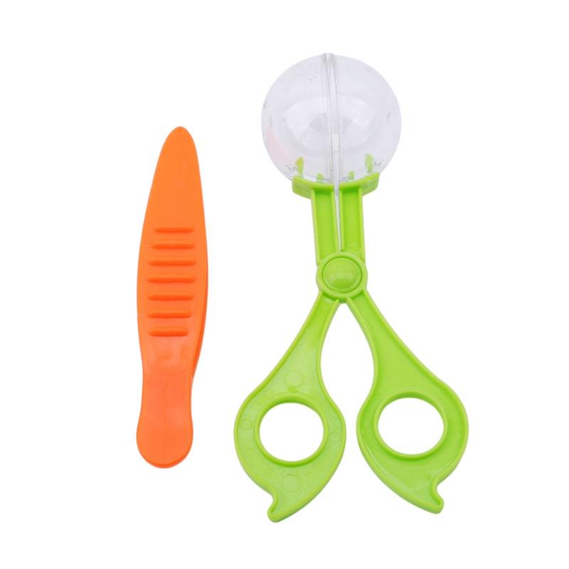 Nature Exploration Toy Kit for Kids Plastic Scissor Clamp & Tweezers Plant Insect Study Tool